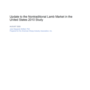 Update to the Nontraditional Lamb Market Study PDF